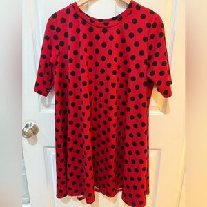 Poof! Red and Black Polka Dot Dress